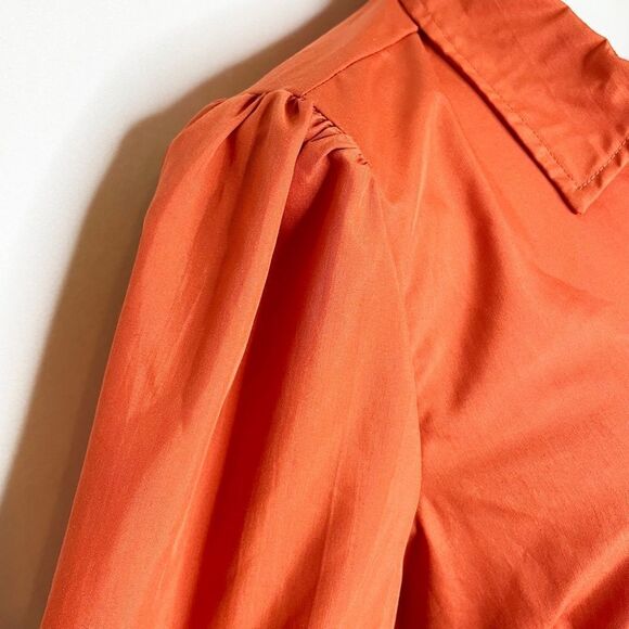 NWT Burnt Orange Tier Dress With Collar 💚🌻 - Picture 4 of 8